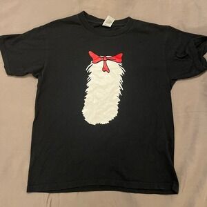 Dr Seuss Cat in the Hat Costume Graphic Tee Youth Small Gildan Heavy Cotton